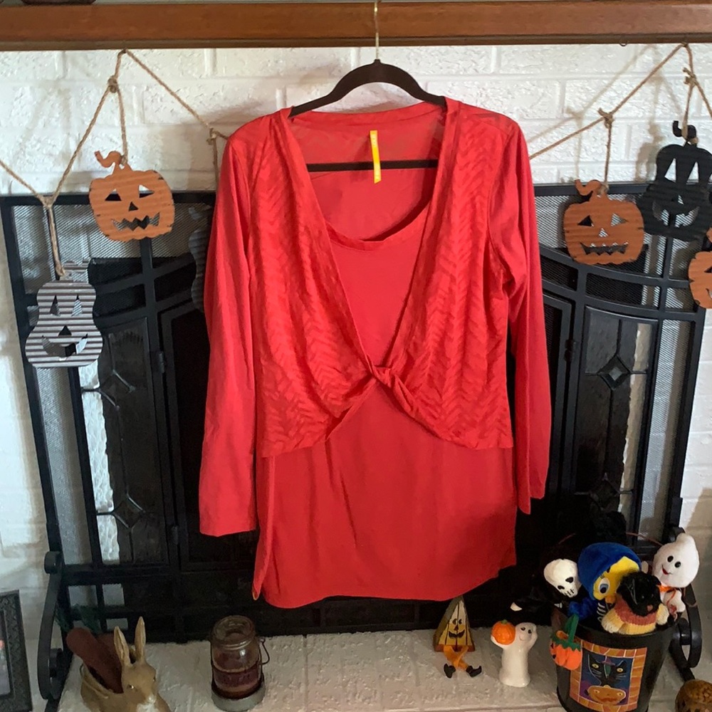 Lole yoga tunic top burnt orange